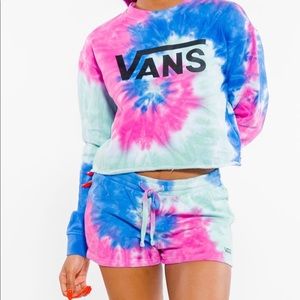 Vans Dye Job Tie Dye Crop Top and Shorts Set